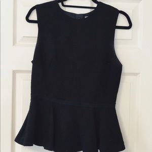 H&M zip back peplum top size US 10